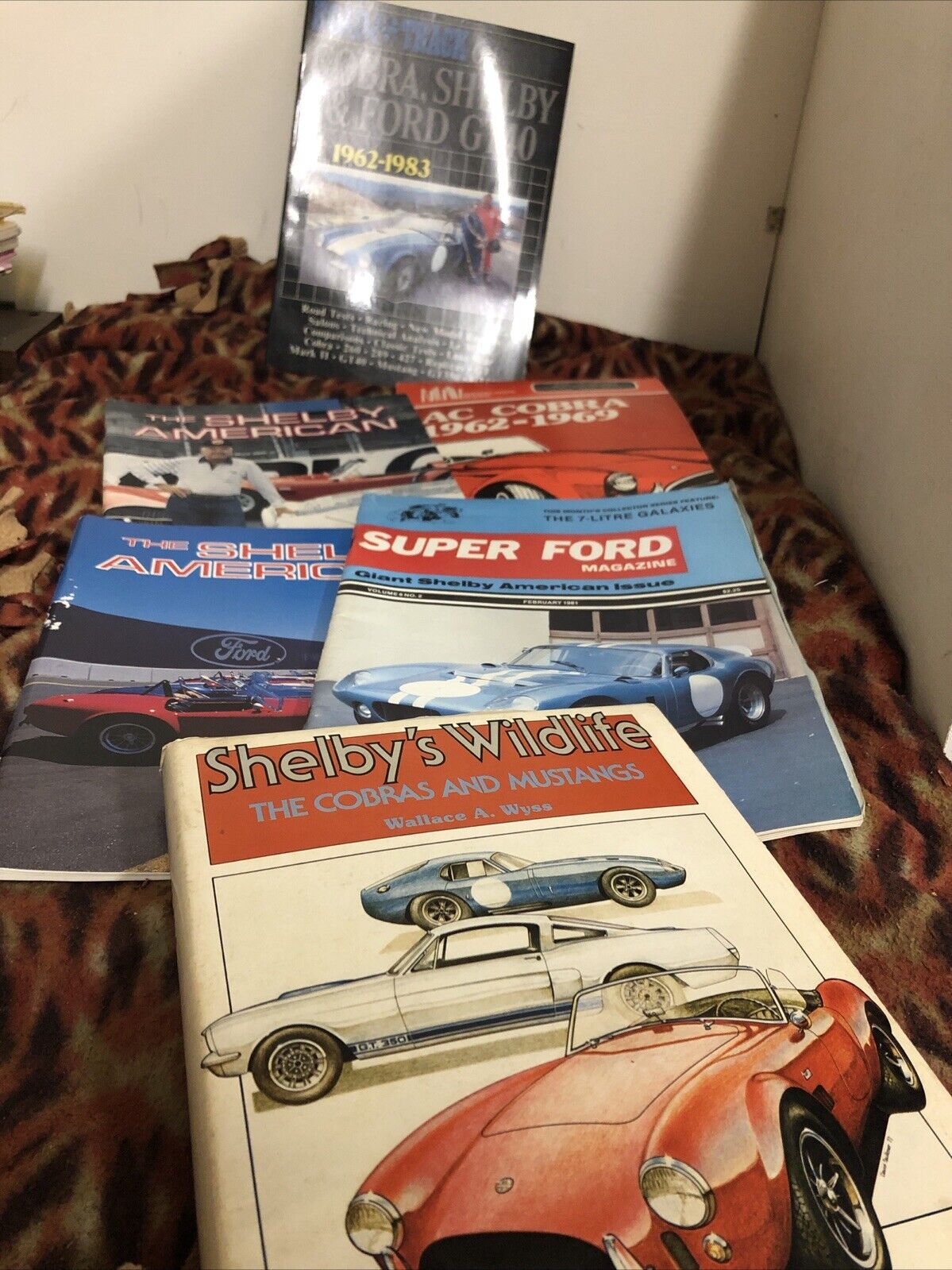 Shelby Cobra Book Lot Vintage Ford Racing History And More