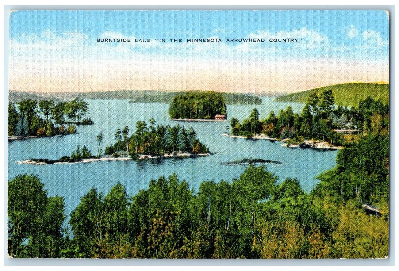 c1960's Burntside Lake In The Minnesota Arrowhead County MN Vintage Postcard