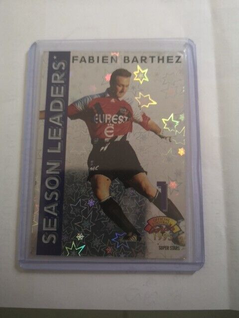 1995 Fabien Barthez OM Season Leaders Panini Official Football Cards Foot Card