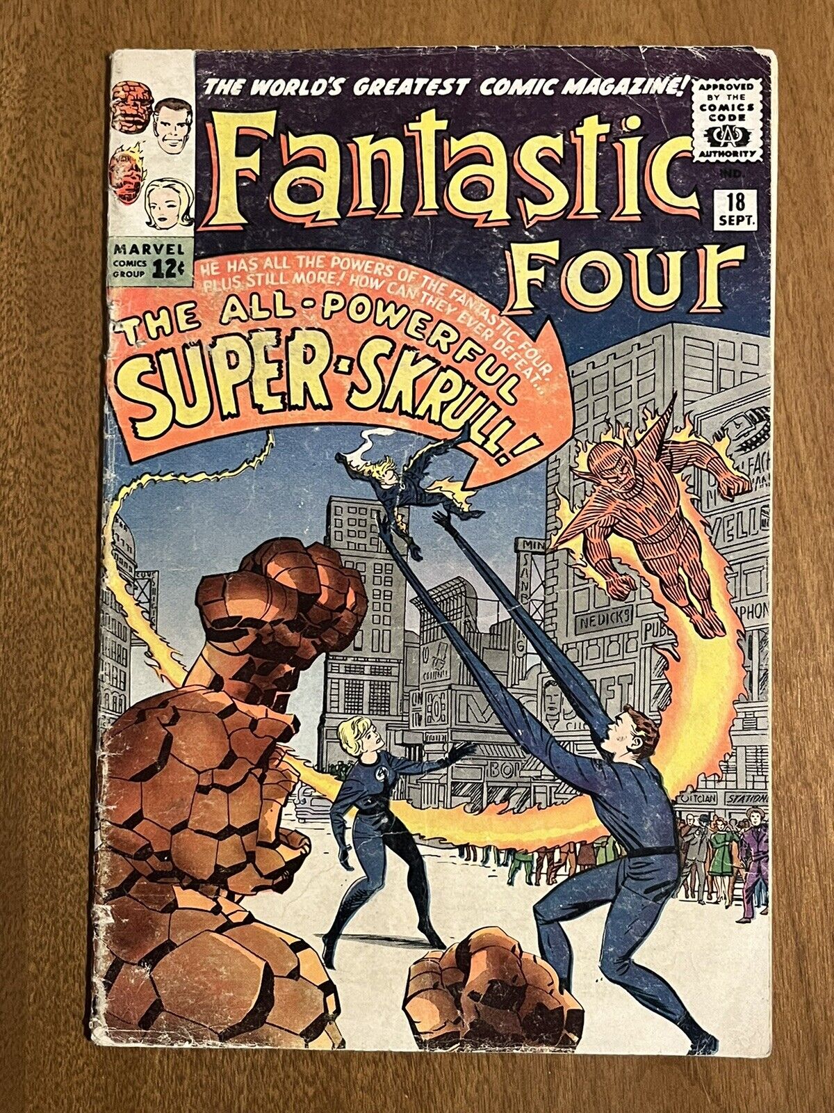 Fantastic Four #18/Silver Age Marvel Comic Book/1st Super Skrull/GD-VG