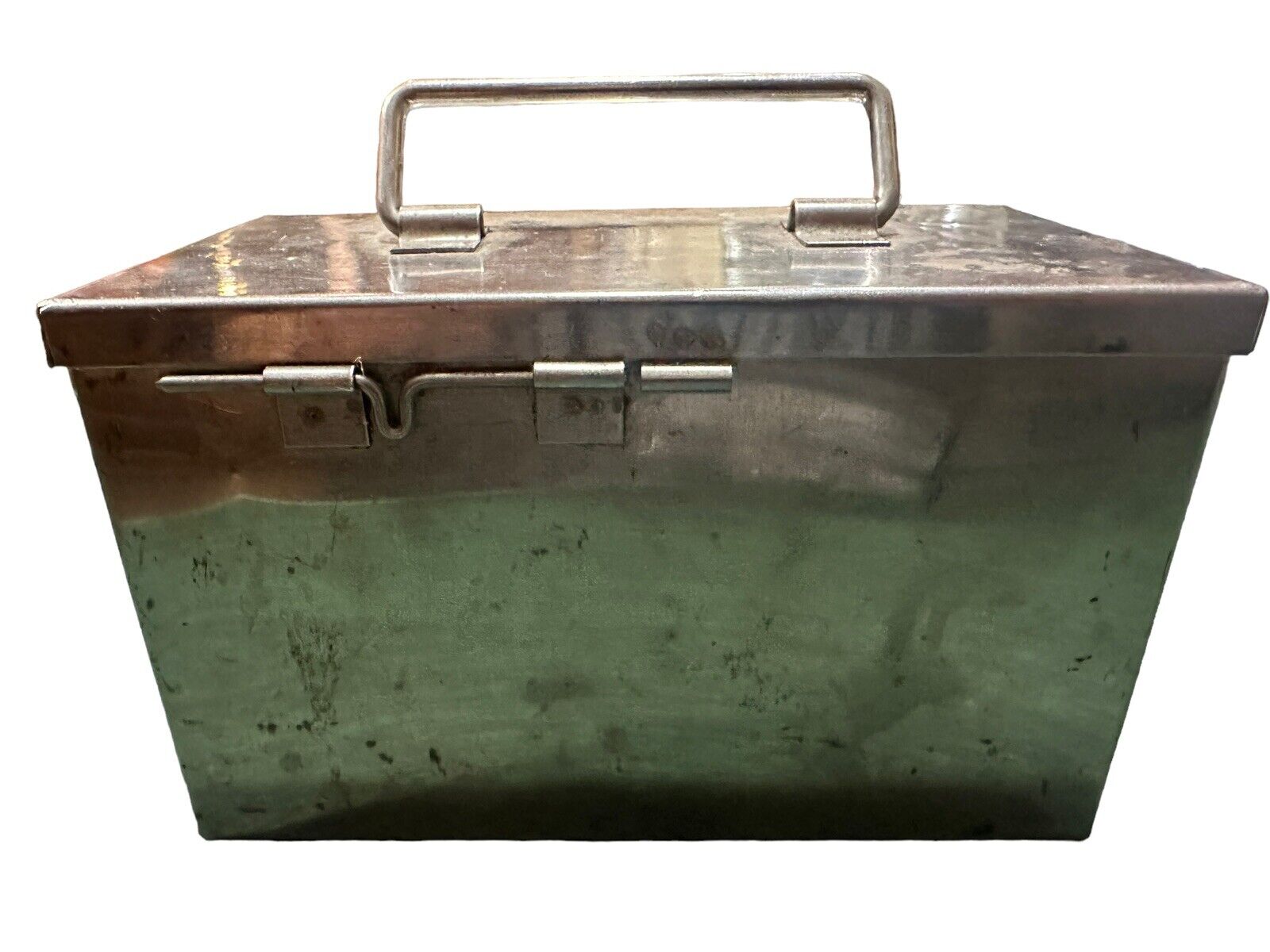 Vintage Heavy Military Steel Metal Box Case CADUCEUS Medicine First Aid War