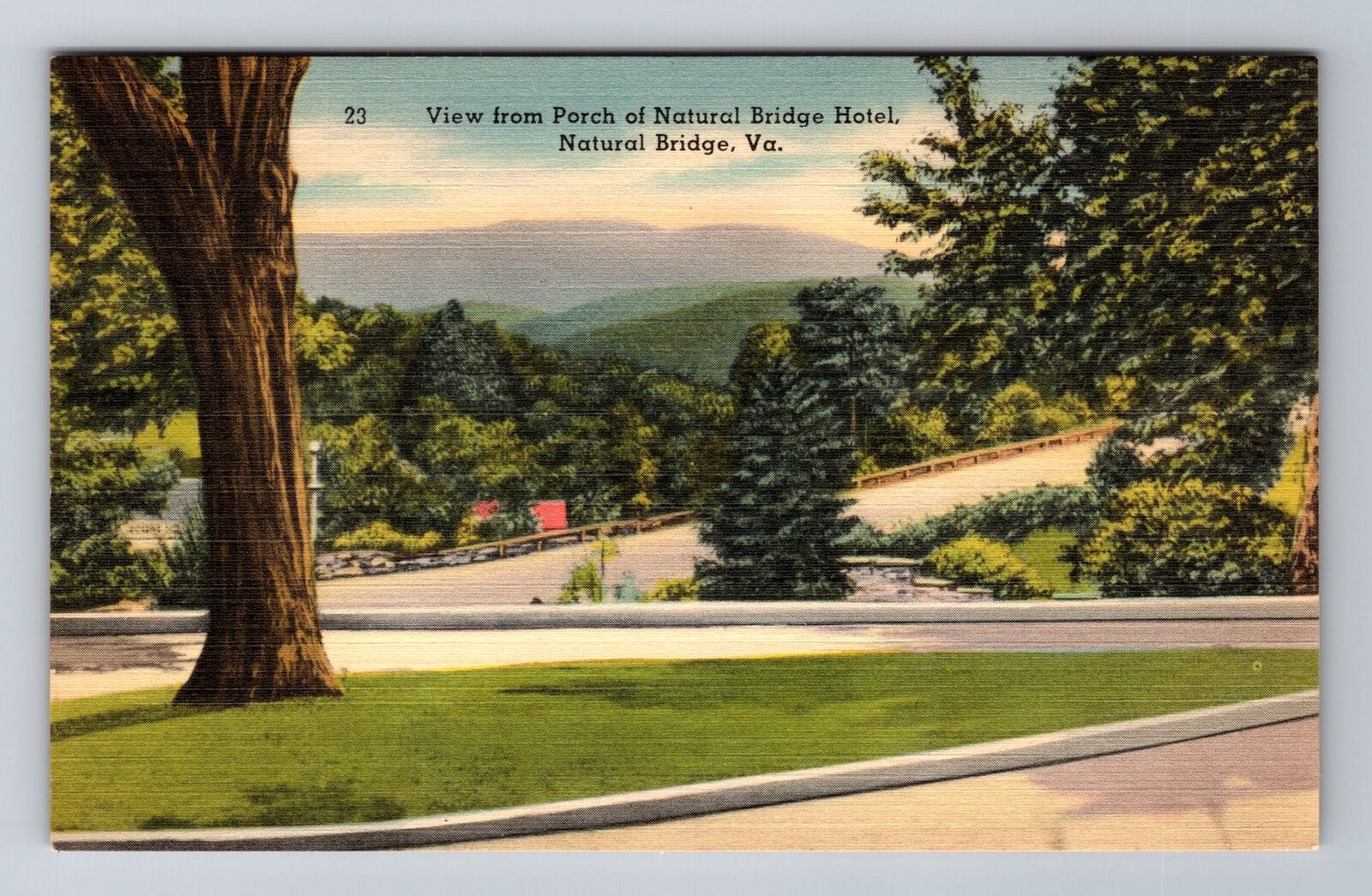 Natural Bridge VA-Virginia, Porch Of Natural Bridge Hotel, Vintage Postcard