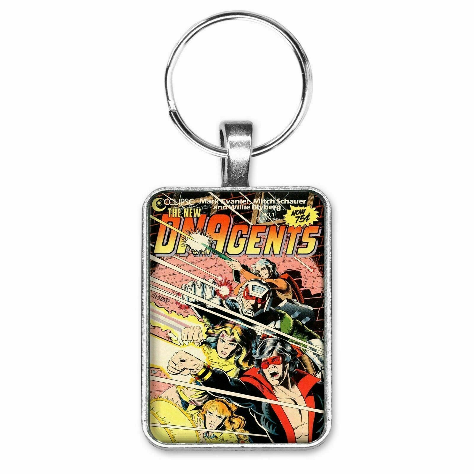 The New DNAgents #1 Cover Key Ring / Necklace Classic Pacific Comic Book Jewelry