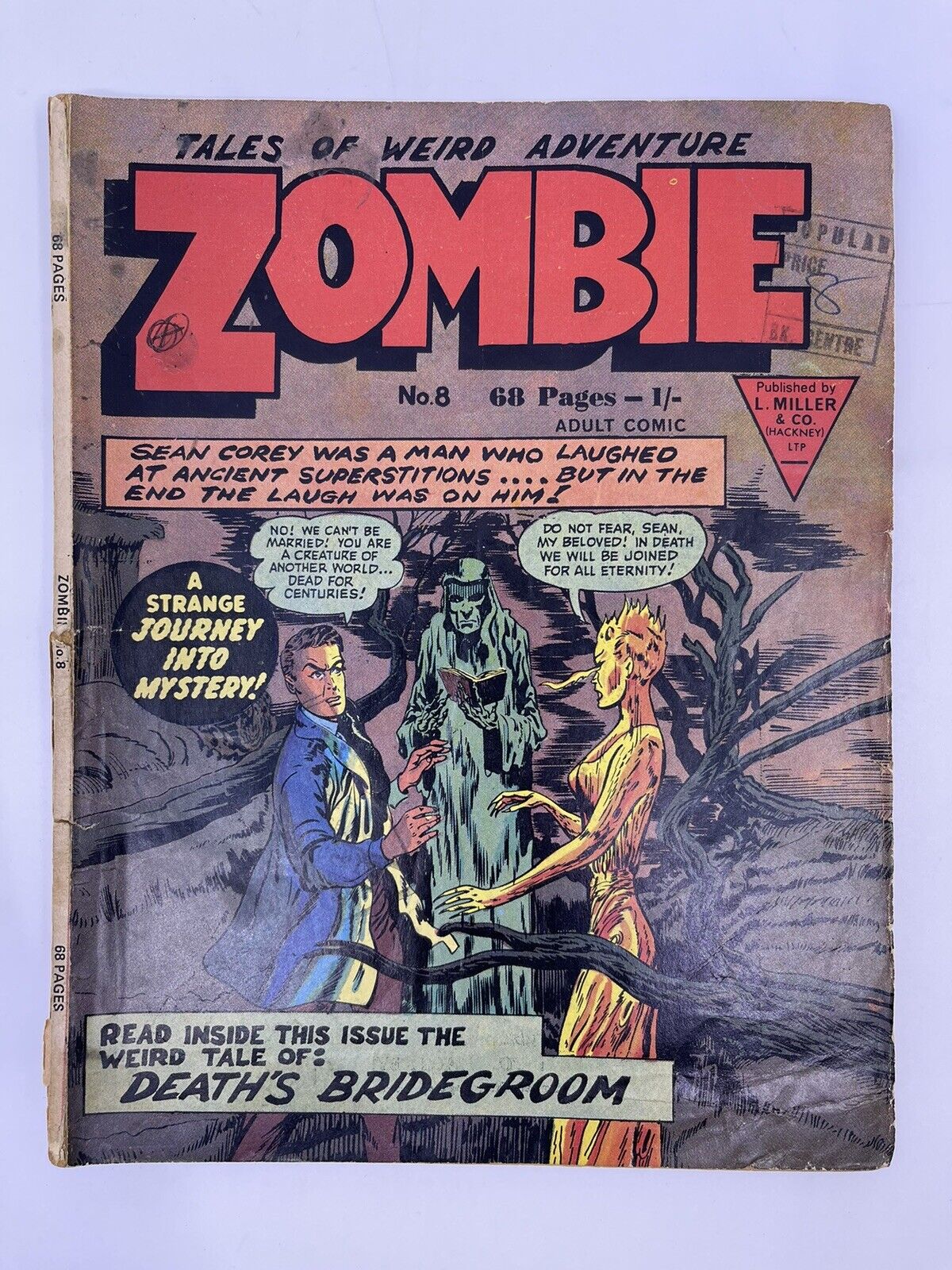 Tales Of Weird Adventure Zombie #8 L. Miller Adult Horror Comic Book RARE UK
