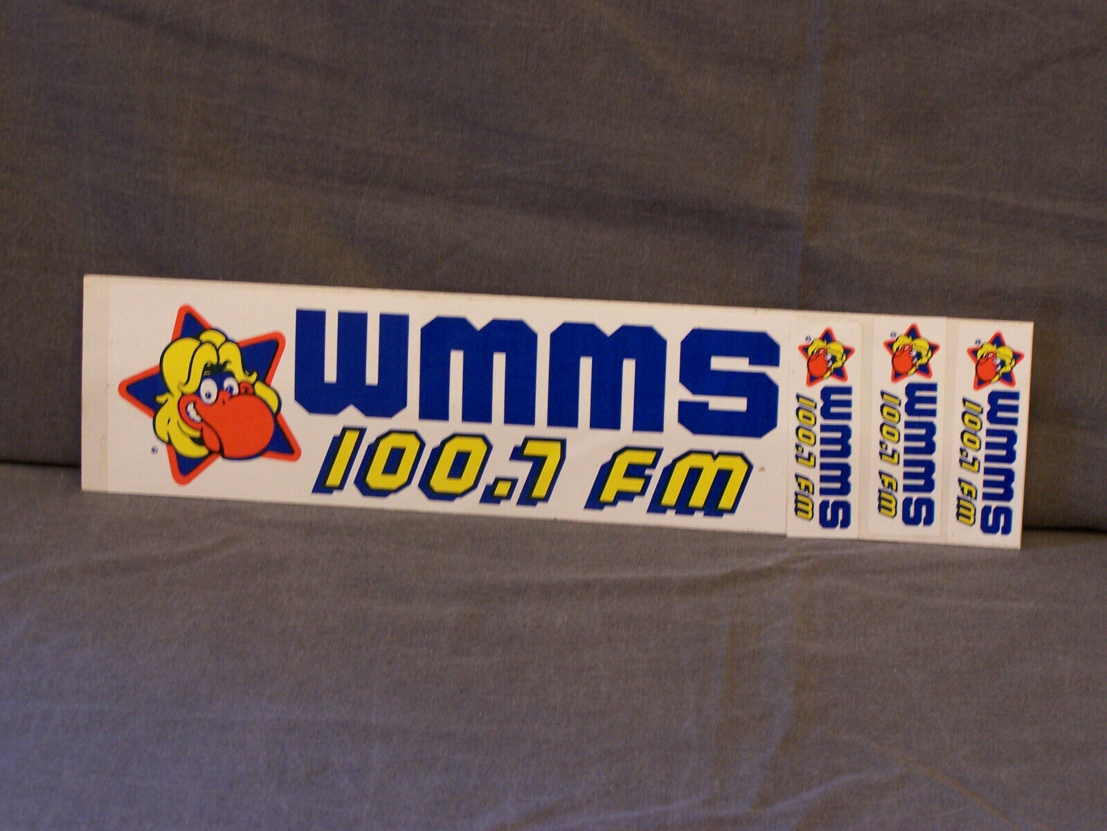Vintage WMMS 100.7 FM Radio Buzzard In Star Cleveland Ohio Bumper Sticker 3 Mini