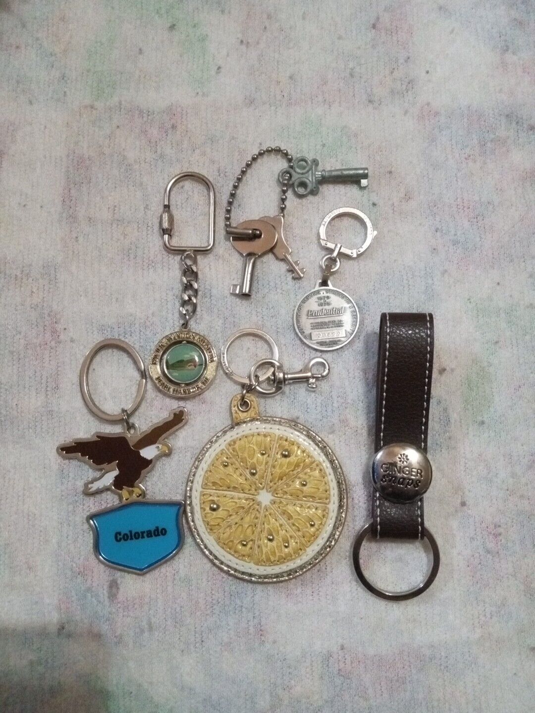 Vintage Keychain Lot Of 6 Some Unique Designs Very Nice Condition Rare And Htf