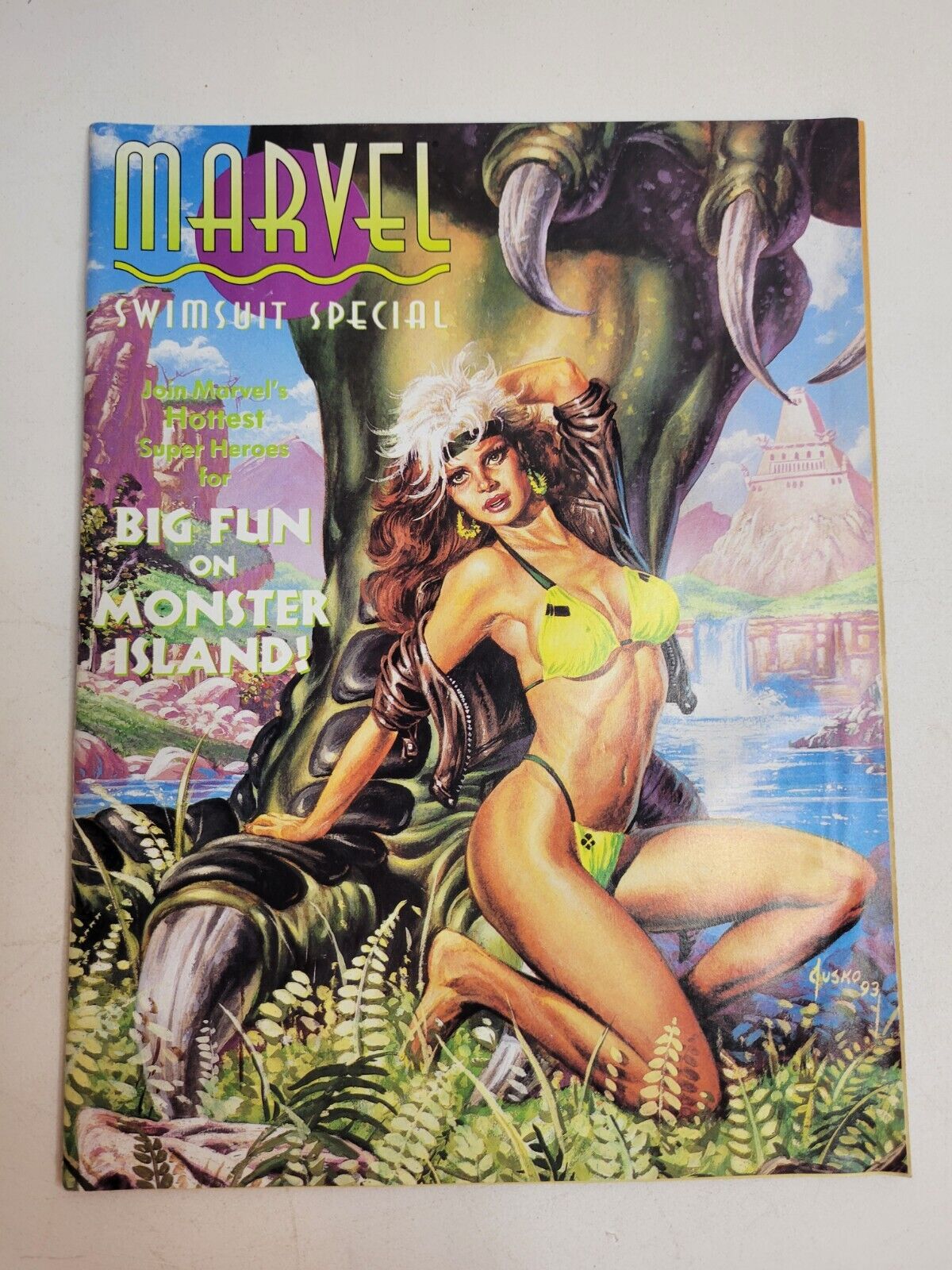 1993 Marvel Swimsuit Special #2 Joe Jusko Rogue Cover X-Men Cable Direct Edition