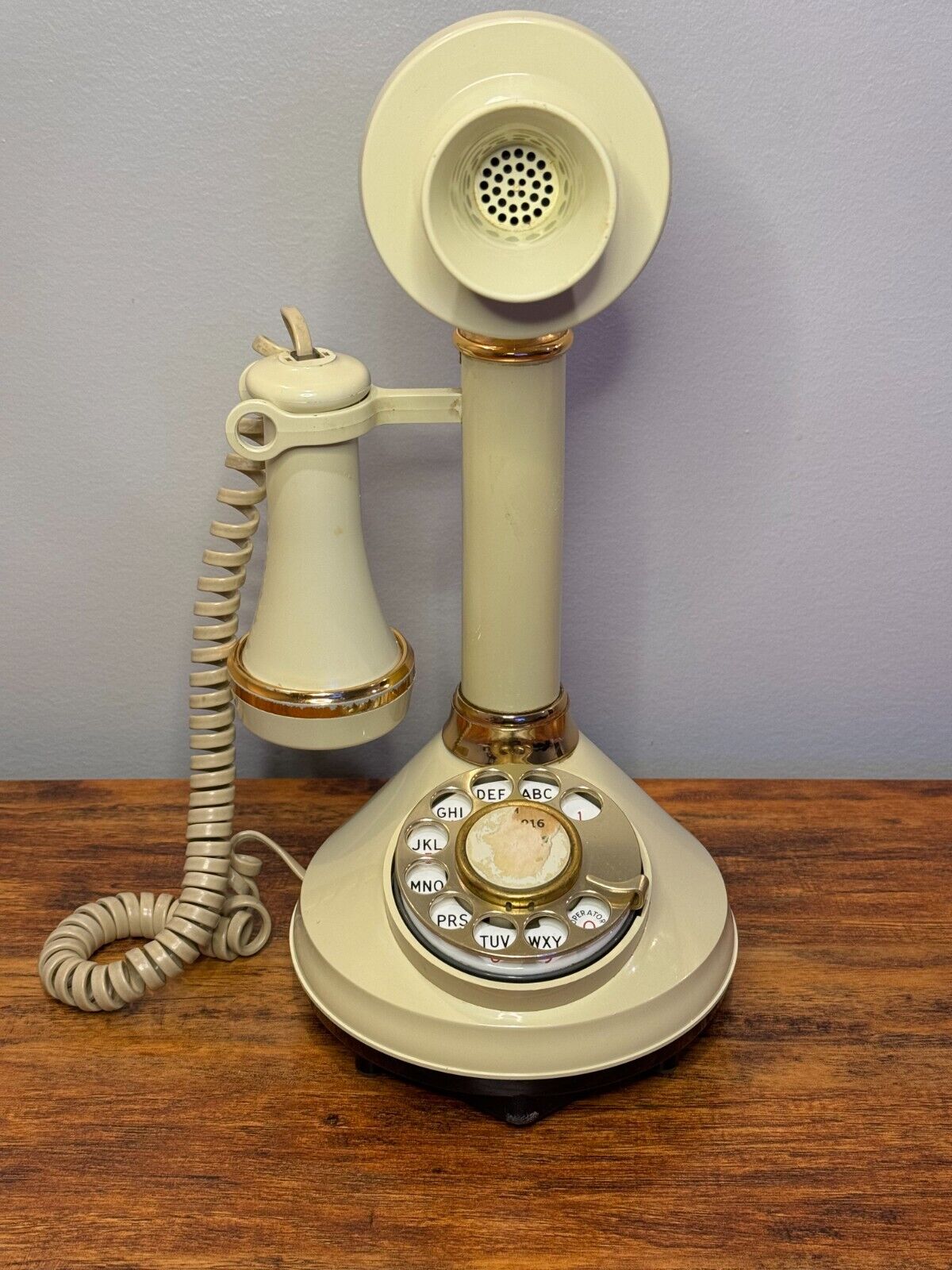 VINTAGE CANDLESTICK TELEPHONE Rotary Dial American Telecommunications 1973 Home