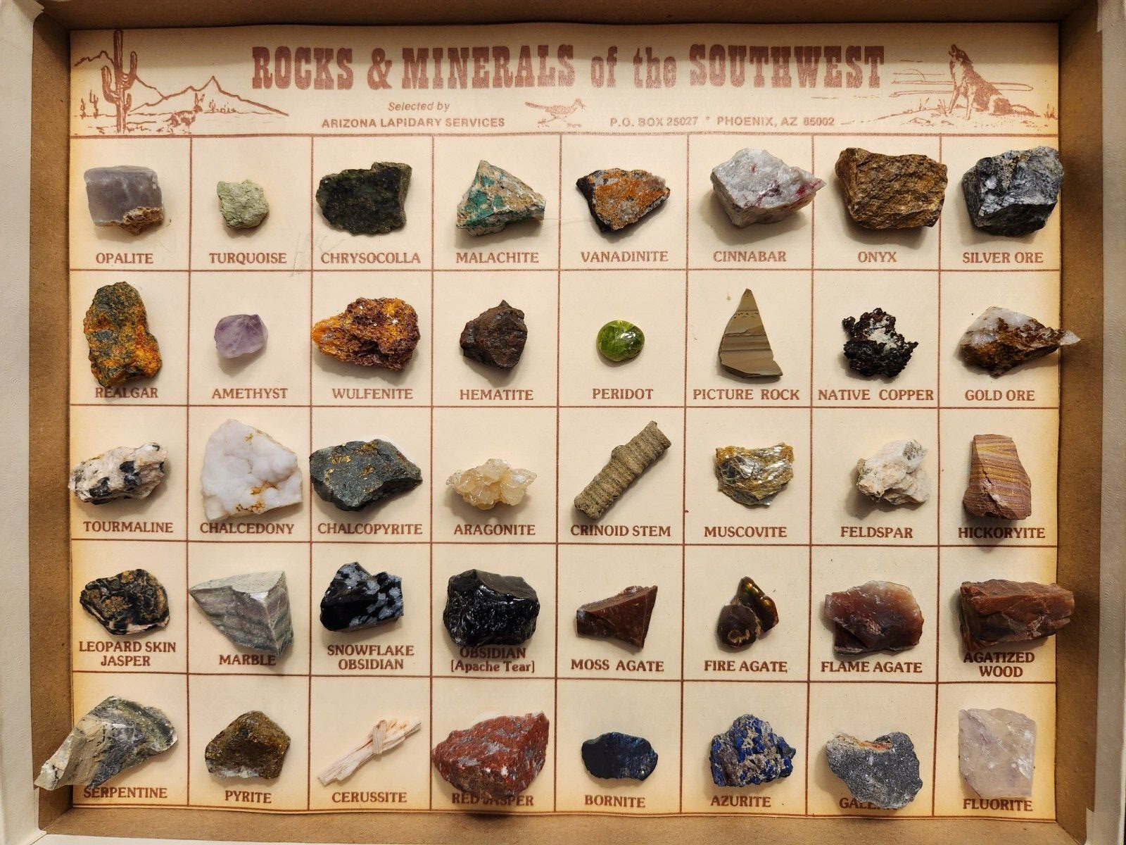 *VINTAGE* Arizona Lapidary 40ct Rocks & Minerals of the Southwest Collection
