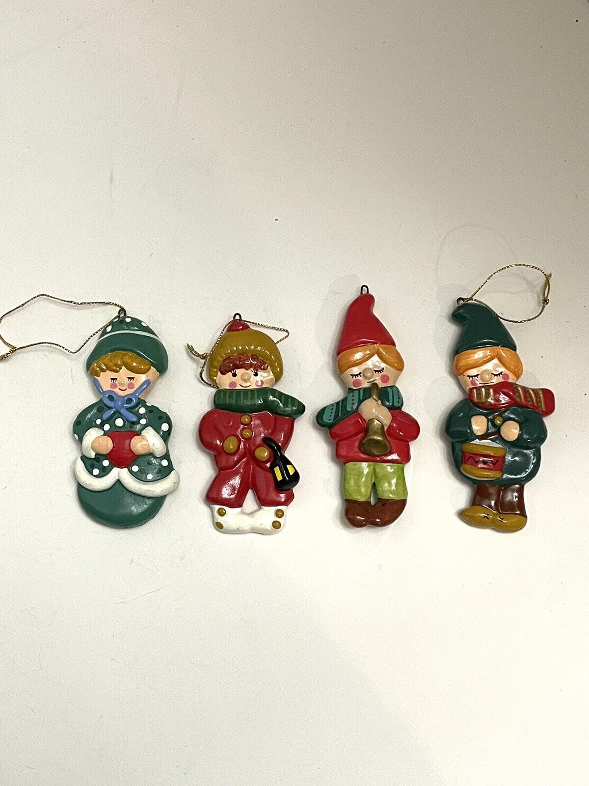 Vintage Christmas Ornaments ~ Set of 4 ~ 1970s ~ Korea
