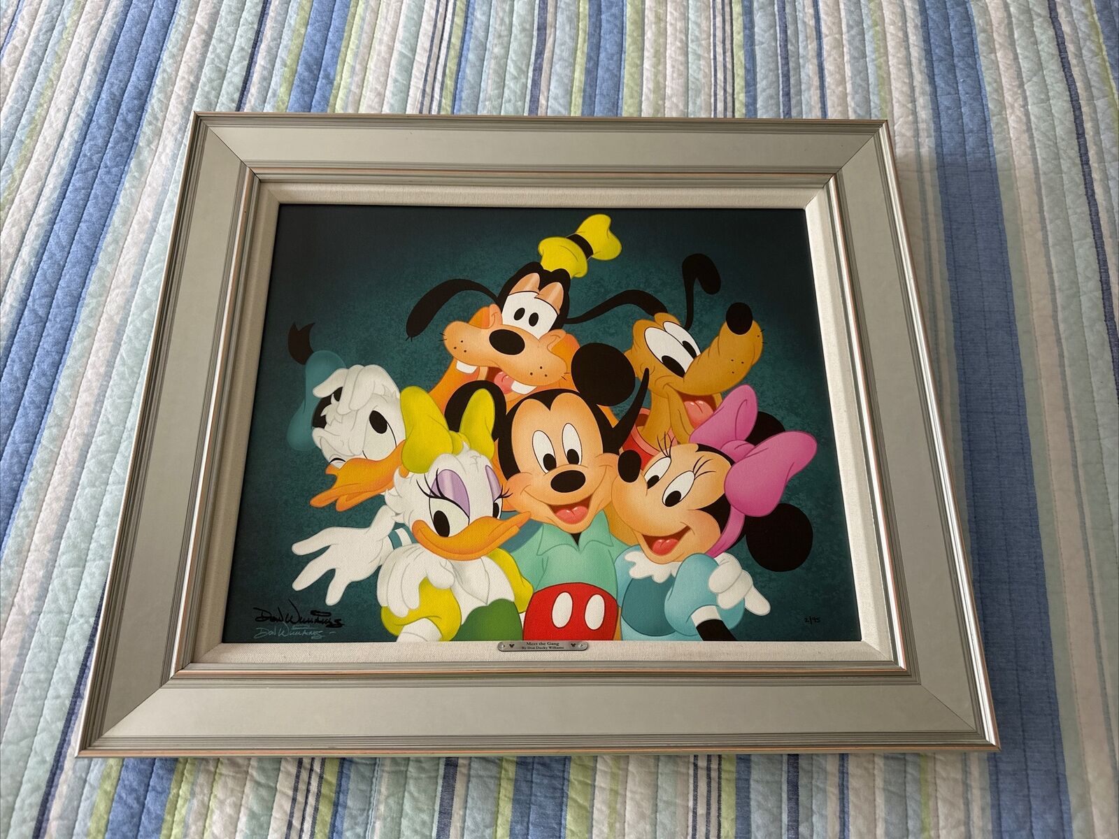 Disney Giclee Don Ducky Williams “meet The Gang “ LE 2/95 Mickey Fab 5 Daisy LN