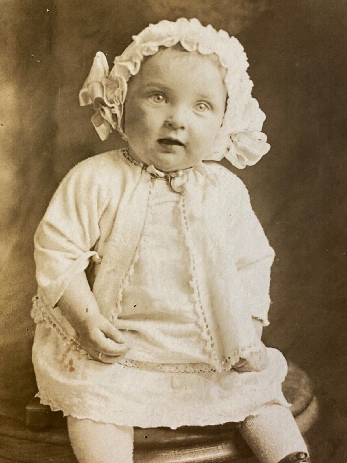 1913 RPPC - BABY EDITH GRUNDY antique real photograph postcard SAN FRANCISCO, CA
