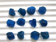 55 Crt Natural Raw Blue Color Neon Apatite Rough Loose Gemstone For Jewelry picture