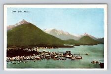 Sitka AK-Alaska, Birds Eye View of Sitka, Vintage Souvenir Postcard picture