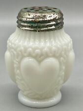 EAPG Dithridge Heart Shaker White  Victorian Glass 1890’s picture