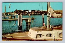 Biloxi MS-Mississippi, Broadwater Beach Marina, Antique Vintage Postcard picture