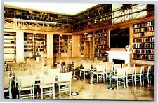 Monticello Illinois~Allerton Park~Allerton House Library Interior~1960s Postcard picture