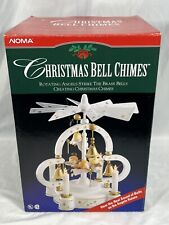 NOMA LIGHTED CHRISTMAS ANGEL CAROUSEL ROTATING ANGELS CHIMING BELLS 1995 Works picture