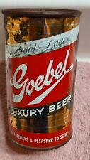 indoor 1950s GOEBEL LUXURY BEER, Flat top beer can, Detroit Michigan 3-Cities picture
