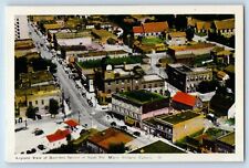Sault Ste. Marie Ontario Canada CA Postcard Airplane View Business Section c1940 picture