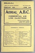 AERIAL ABC COMMERCIAL AIRLINE TIMETABLE FEBRUARY 1929 IMPERIAL AIRWAYS  picture