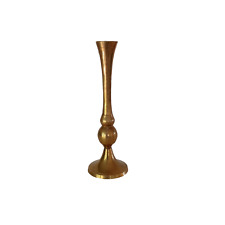 Vintage Solid Brass Golden Flower Bud Vase Candle Stick Holder 7