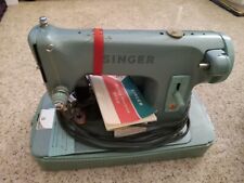 Vintage 1965 Singer Portable Sewing Machine in Mint Green picture