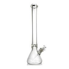 18in Heavy 6mm Thick Glass Bong Heavy Bong Clear Hookah Water Pipe 14mm Bowl picture