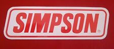 Vintage SIMPSON NASCAR Racecar Decal Sticker SIMPSON Race Helmets & Uniforms  picture