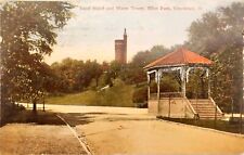 Band Stand And Water Tower Eden Park Cincinnati Ohio OH Roadway View Postcard picture