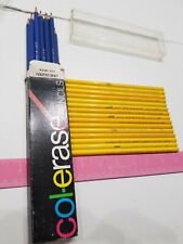 Beautiful Artists Pencil Lot + Case Leadfast Dixon Prismacolor Yellow Used + New picture