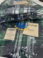 Vtg Faribo Faribault Woolen Mill Co. Blue Plaid Acrylic Blankets Set Of 2 USA picture