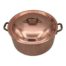 Vintage William Sonoma Copper Stock Pot w Lid 12