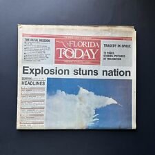 Vtg NASA Challenger Space Shuttle Explosion Jan 29, 1986 Florida FL Newspaper picture