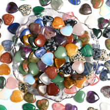 10Pcs 20mm Natural Quartz Crystal Stone Love Heart Chakra Healing Heart Gemstone picture