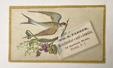 Victorian Jewelers Trade Card Wm H Parker 72 Dominick St Rome NY Watchmaker B82 picture
