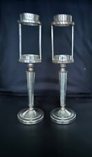 VINTAGE SET OF 2 SILVER CANDLE HOLDERS picture