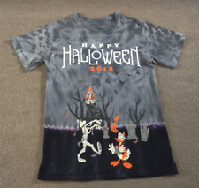 Disney Happy Halloween T-Shirt S Tie Dye Spooky Mickey Witch Chip Dale Bats 2018 picture