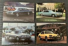 Vintage Set of 4 Postcards - 1976 Oldsmobile Cars - Starfire, Cutlass, Delta 88 picture