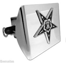 EASTERN STAR LOGO SHINY CHROME DECAL USA MADE PLASTIC TRAILER HITCH COVER  picture