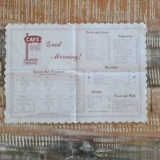 Vintage Wilson's Town N Country Cafe Placemat Menu Sioux Falls South Dakota 50s picture