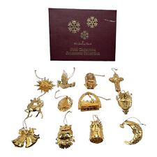 Various Lot of Danbury Mint Gold Christmas Ornament Collection - READ BELOW picture