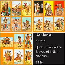 1956 QUAKER OATS Pack-o-Ten BRAVES of INDIAN NATIONS - SITTING BULL - GERONIMO picture