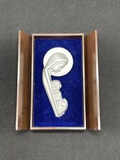 Vintage Blessed Virgin Mary and Baby Jesus Plastic Shrine Type Plaque picture