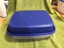 Vintage Tupperware Season Serve Small Blue Marinating Container w/ Lid  (Used) picture