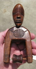 African carved wood heddle pulley Baule People Cote d'Ivoire 7x3 inches #2508 picture