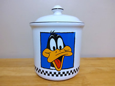 Warner Brothers Daffy Duck Portrait Cookie Jar Canister with Lid, 1993 picture