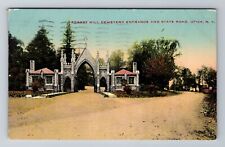 Utica NY-New York, Forest Hill Cemetery, c1914 Vintage Souvenir Postcard picture