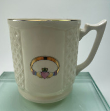 Parian Irish Claddagh Ring Design Coffee Mug By Donegal China 12 oz Retired B13 picture