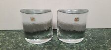 Vintage Pair of Vintage MCM Blenko Glass Half Moon Bookends One Chipped Damage picture